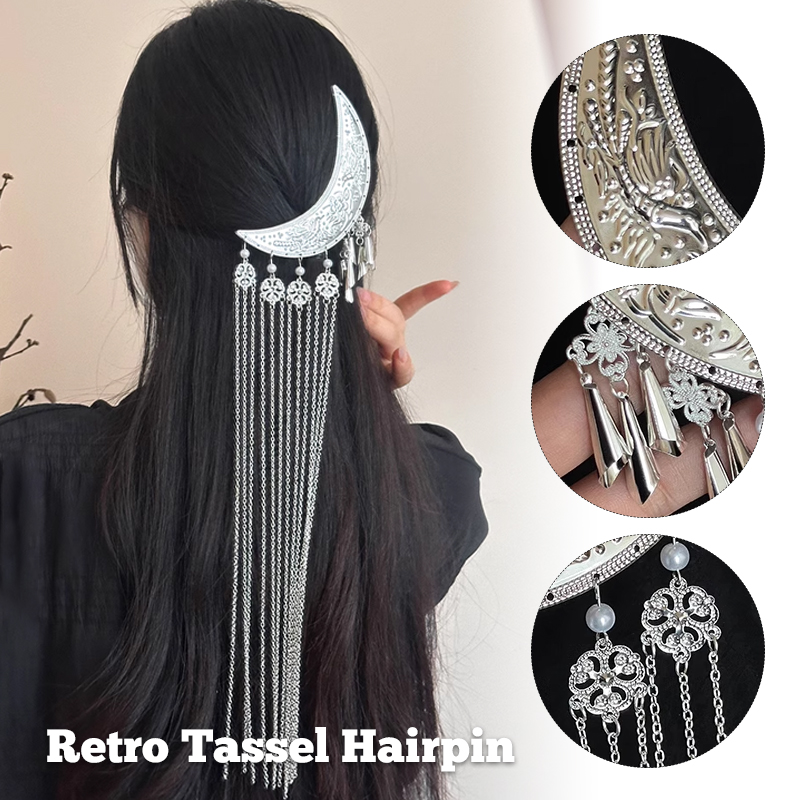 Hanbok Hair Pin - 1pc Hanfu 액세서리 긴 술 뒤