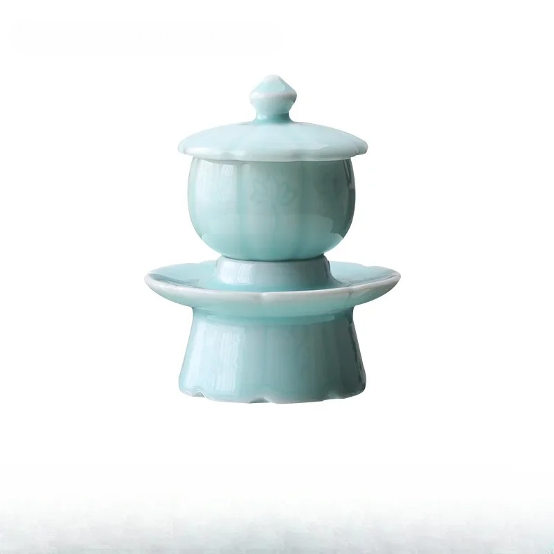 Celadon Ceramic Cup - 셀라돈 성수컵 세라믹 불상 앞 물컵