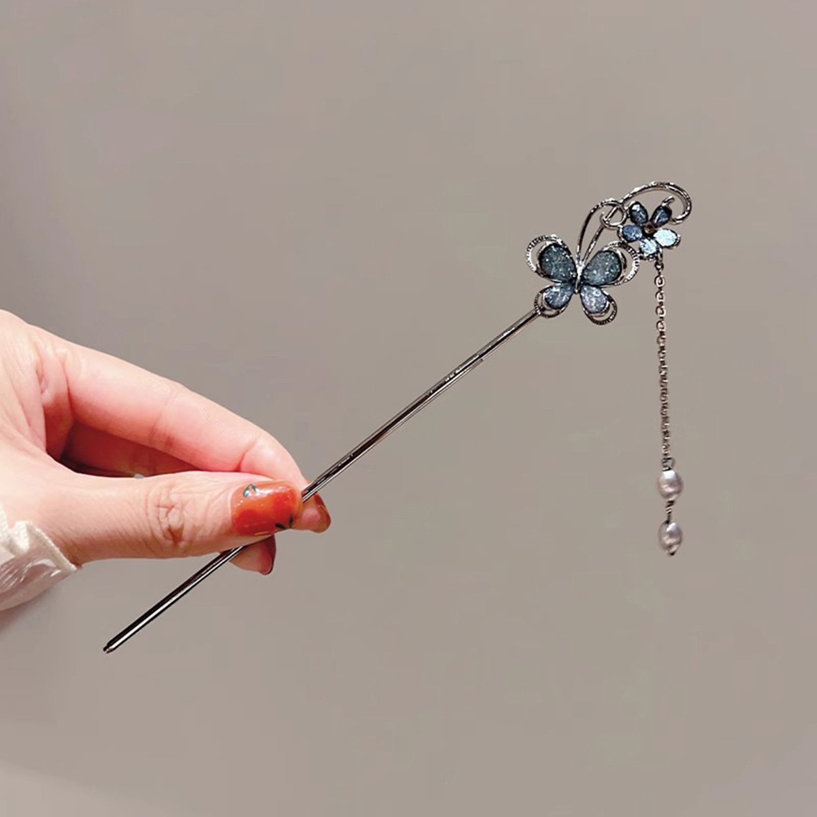 Hanbok Hair Pin - 나비 태슬 머리핀 헤어 스틱 여성용