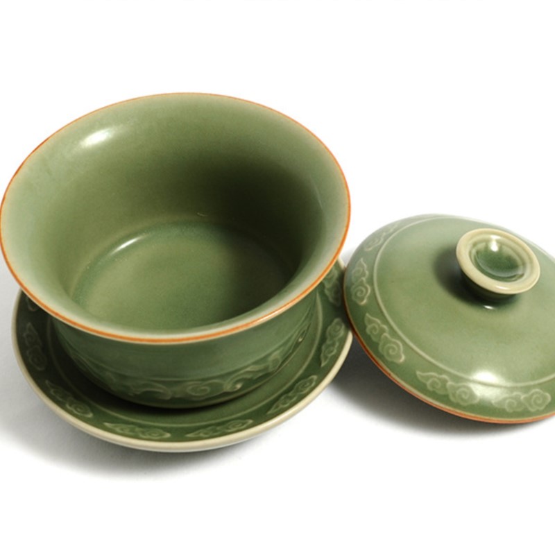 Celadon Ceramic Cup - 고품질 청자 가이완 창의적인 수공예 조각