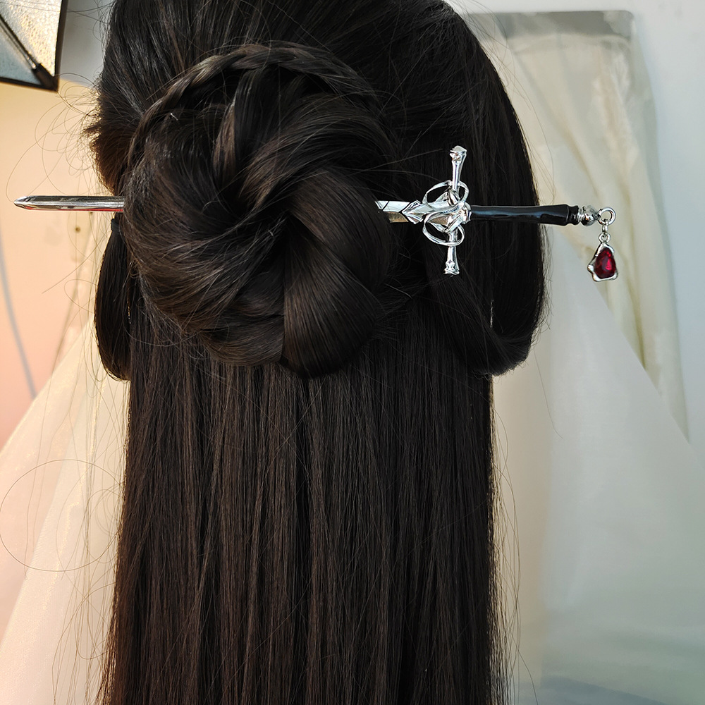 Hanbok Hair Pin - 중국식 검 모양 머리핀 빈티지 금속