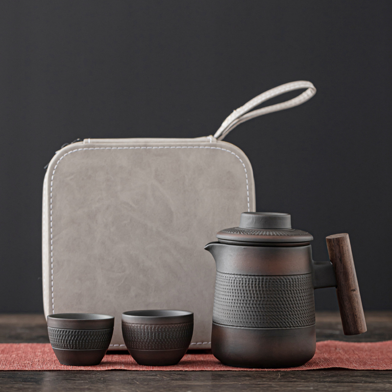 Korean Tea Set - 하이 엔드 보라색 도자기 RetroTea 세트