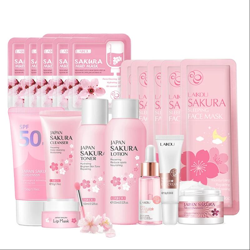 Korean Skincare Routine - 일본 사쿠라 페이셜 클리너 한국 페이스