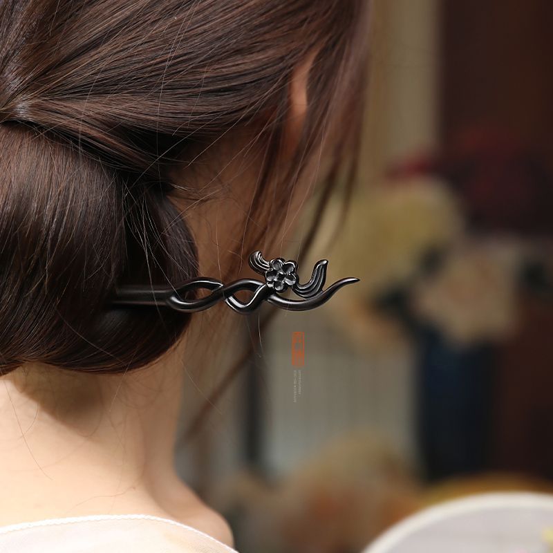 중국 스타일 헤어 스틱 미니멀리스트 백단 수지 조각 꽃 - Hanbok Hair Pin 리뷰 및 가격