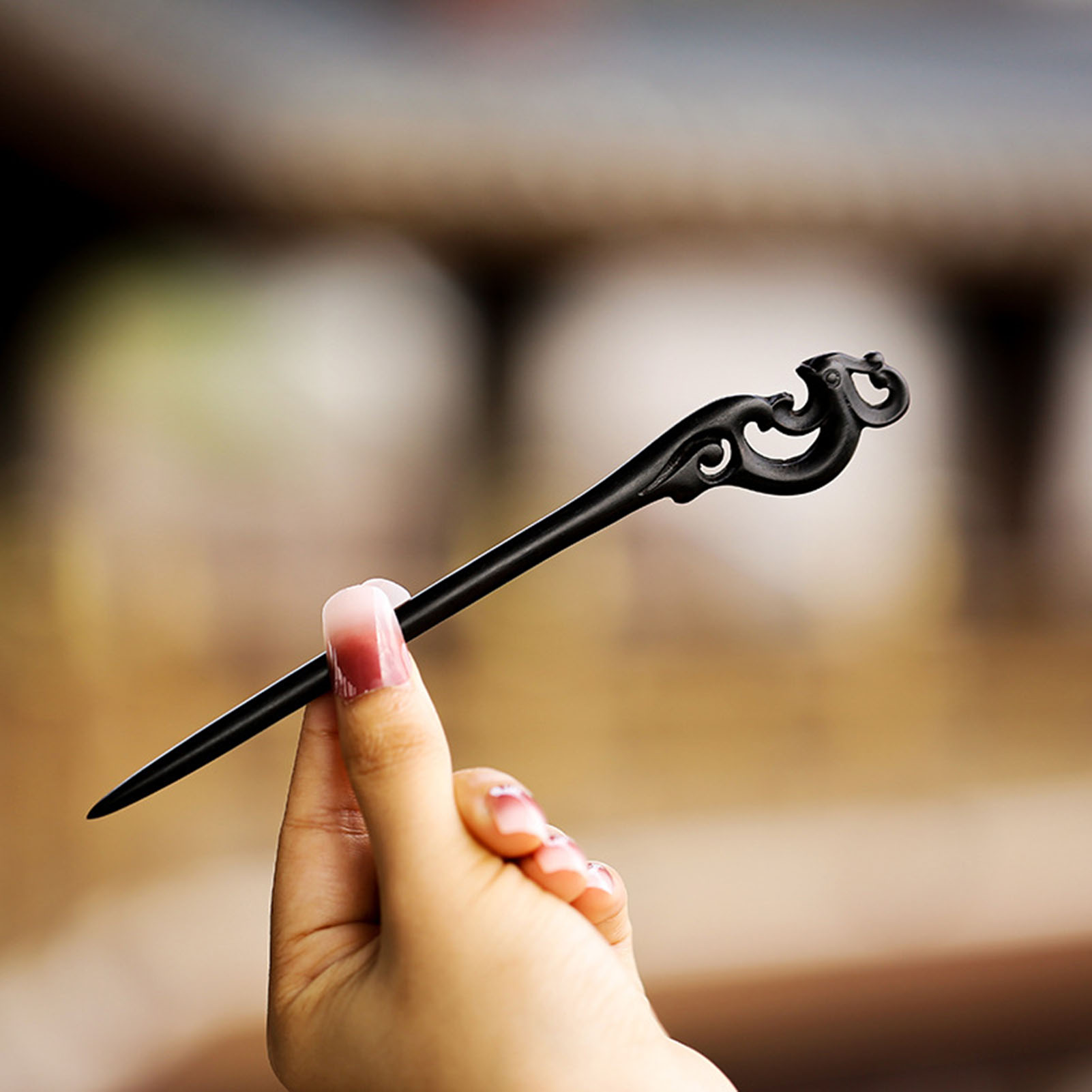 중국 스타일 헤어 스틱 미니멀리스트 백단 수지 조각 꽃 - Hanbok Hair Pin 리뷰 및 가격