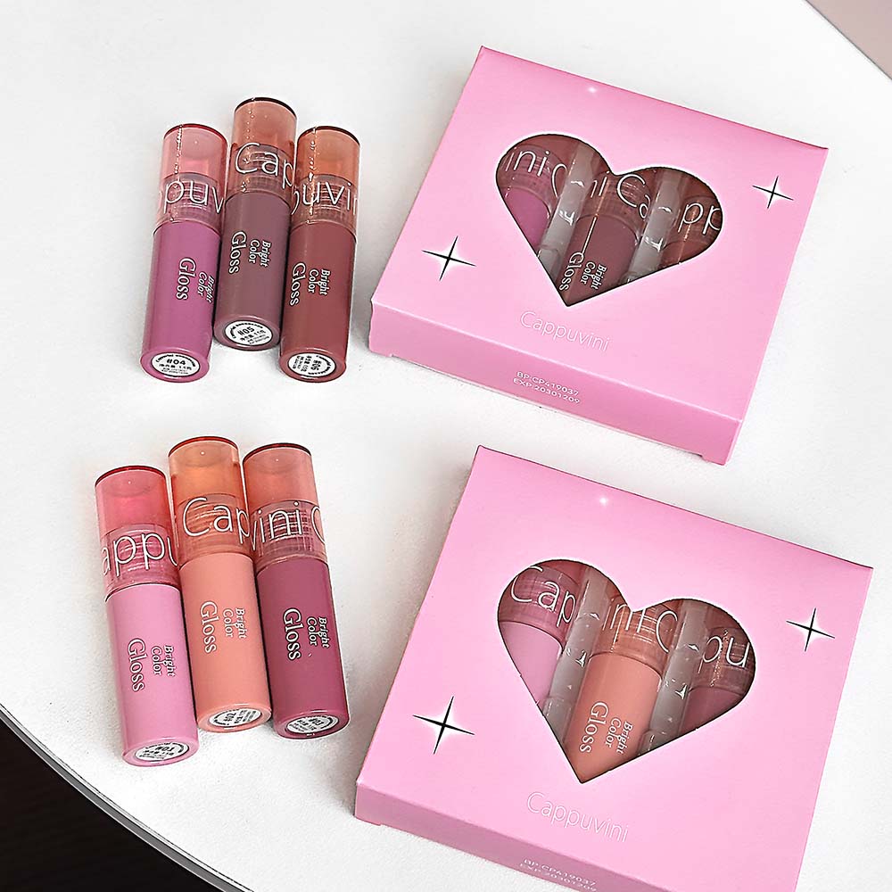 3PCS 워터 라이트 립 글로스 세트 실키하고 부드러운 - Lip Tint Korean 리뷰 및 가격