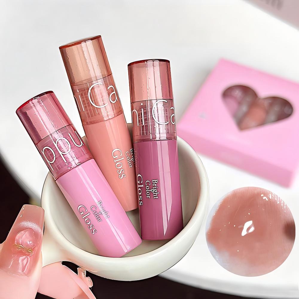 3PCS 워터 라이트 립 글로스 세트 실키하고 부드러운 - Lip Tint Korean 리뷰 및 가격