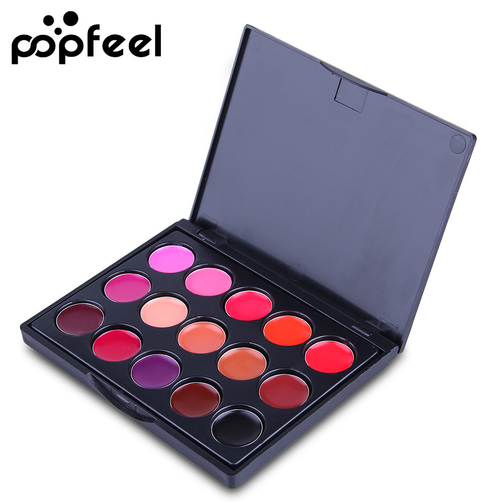 POPFEEL15 색상 립스틱 팔레트 세트 오래 지속되 - Lip Tint Korean 리뷰 및 가격