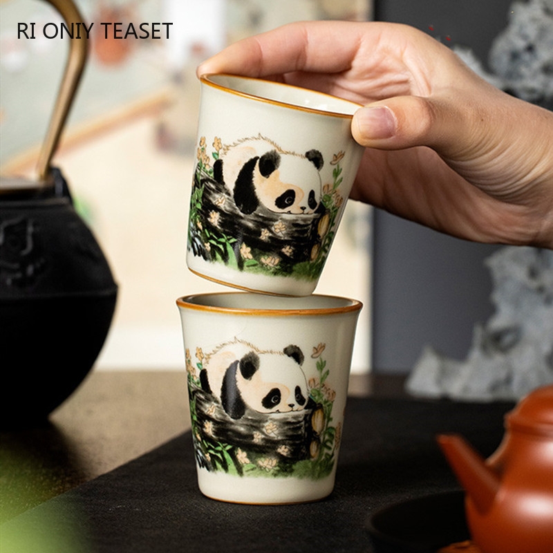 1개 중국 전통 루 가마 도자기 찻잔 수제 귀여운 판다 - Korean Tea Set 리뷰 및 가격