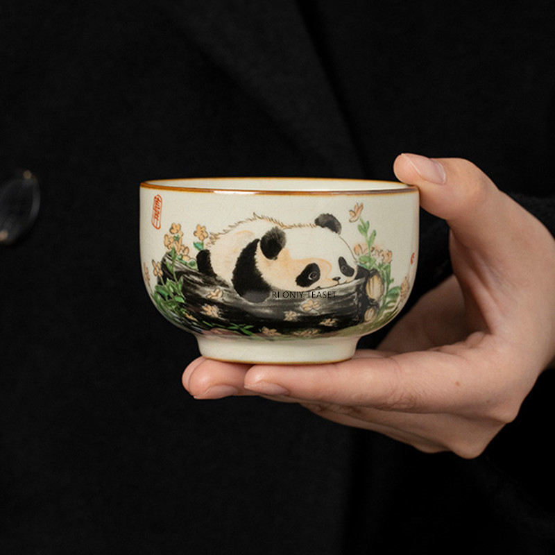 1개 중국 전통 루 가마 도자기 찻잔 수제 귀여운 판다 - Korean Tea Set 리뷰 및 가격