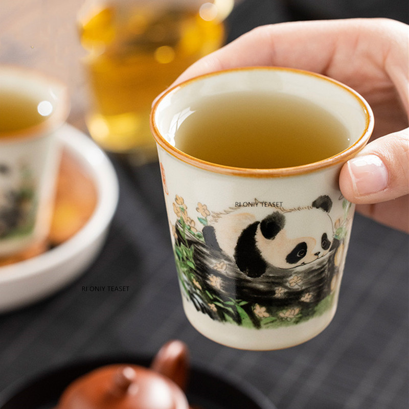 1개 중국 전통 루 가마 도자기 찻잔 수제 귀여운 판다 - Korean Tea Set 리뷰 및 가격