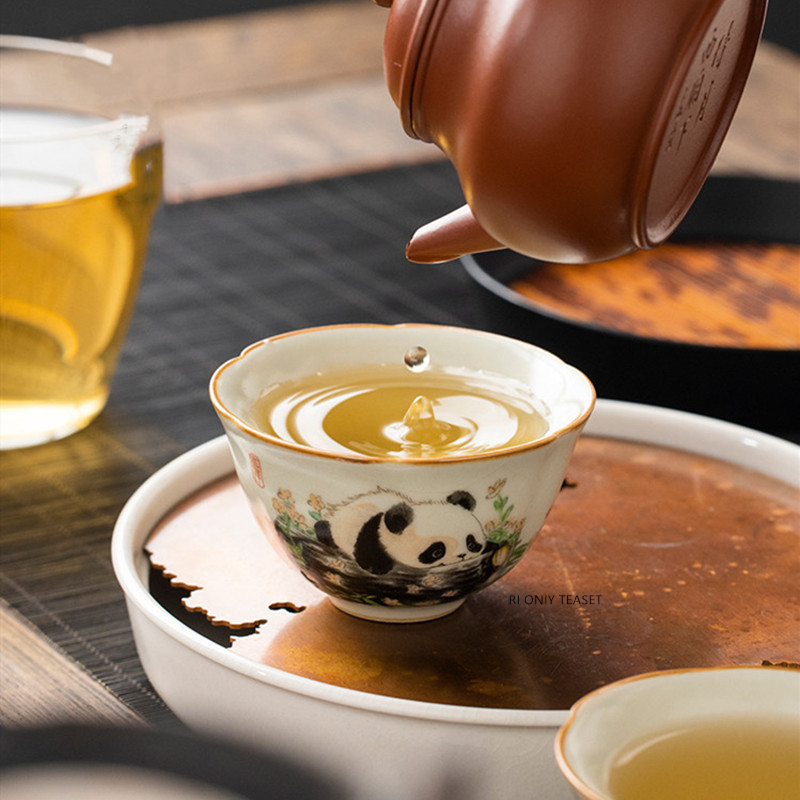 1개 중국 전통 루 가마 도자기 찻잔 수제 귀여운 판다 - Korean Tea Set 리뷰 및 가격