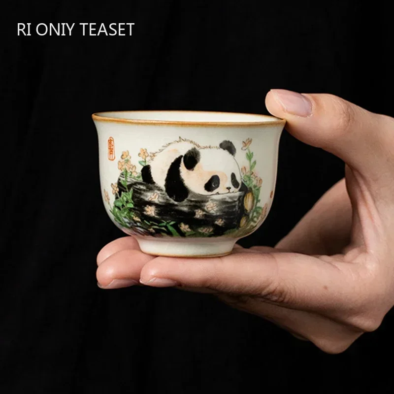 1 Pc 중국 전통 Ru 가마 세라믹 티 컵 손으로 그 - Korean Tea Set 리뷰 및 가격