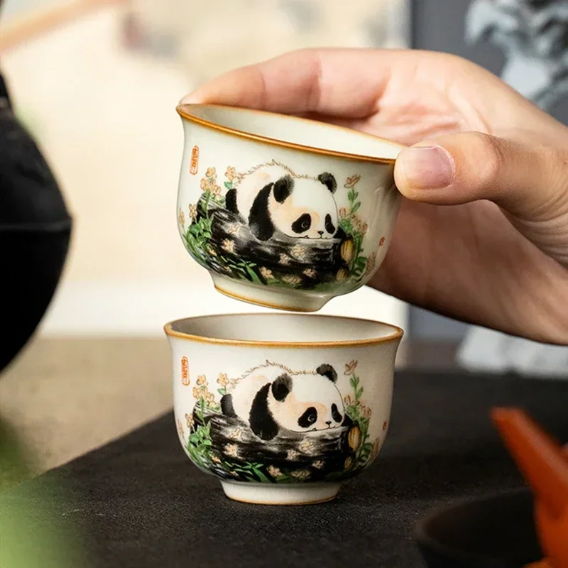 1 Pc 중국 전통 Ru 가마 세라믹 티 컵 손으로 그 - Korean Tea Set 리뷰 및 가격