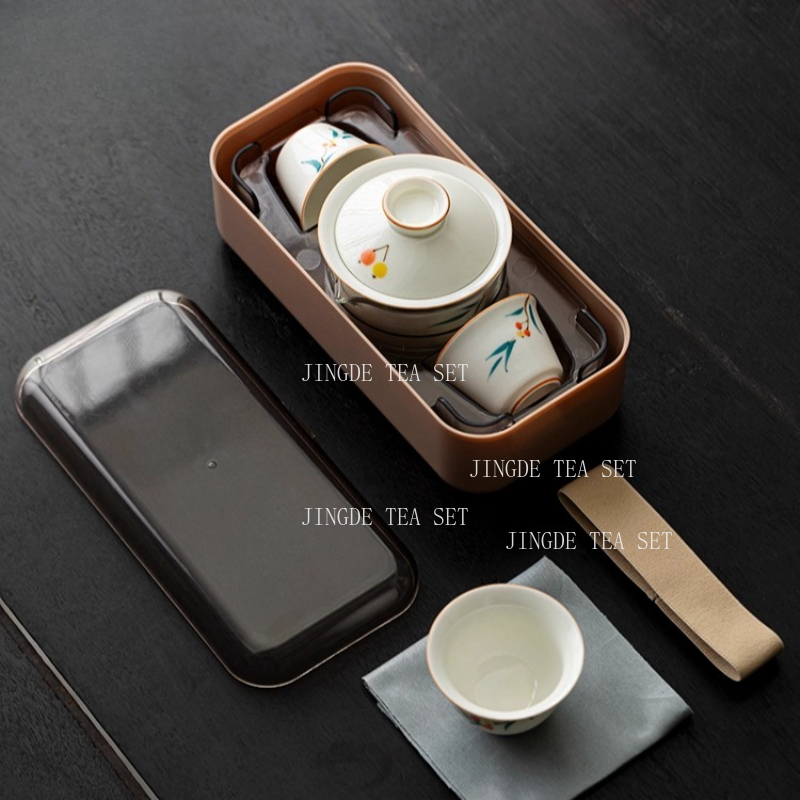 휴대용 세라믹 차 냄비 및 컵 세트, 부티크 차 세트, - Korean Tea Set 리뷰 및 가격