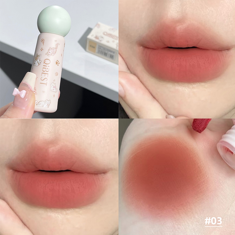 QIBEST 누드 매트 립 머드 방수 비 스틱 리퀴드  - Lip Tint Korean 리뷰 및 가격