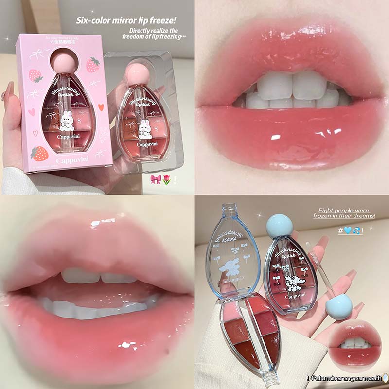 6 컬러 미러 립 글로스 팔레트 모이스춰라이징 젤리 립 - Lip Tint Korean 리뷰 및 가격