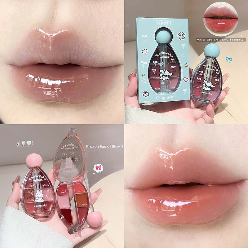 6 컬러 미러 립 글로스 팔레트 모이스춰라이징 젤리 립 - Lip Tint Korean 리뷰 및 가격