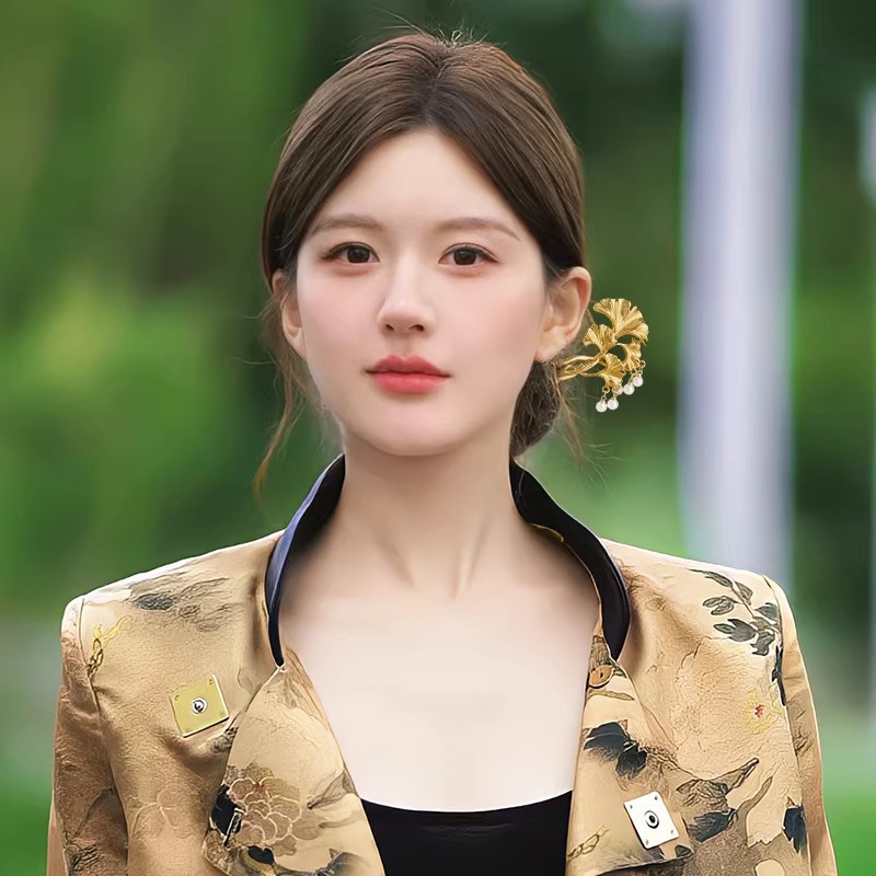 1PC 우아한 황금 은행잎 머리핀 새로운 중국 고대 스 - Hanbok Hair Pin 리뷰 및 가격