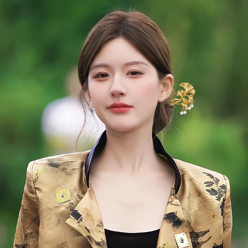 1PC 우아한 황금 은행잎 머리핀 새로운 중국 고대 스 - Hanbok Hair Pin 리뷰 및 가격