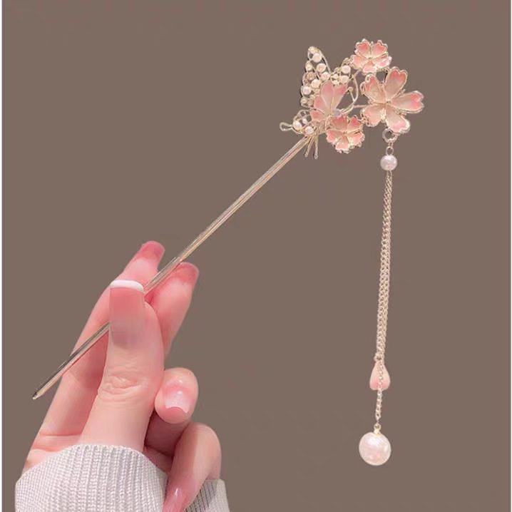 고급스러운 느낌의 사쿠라 머리핀, 한푸 머리핀, 태슬  - Hanbok Hair Pin 리뷰 및 가격