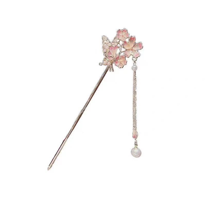 고급스러운 느낌의 사쿠라 머리핀, 한푸 머리핀, 태슬  - Hanbok Hair Pin 리뷰 및 가격