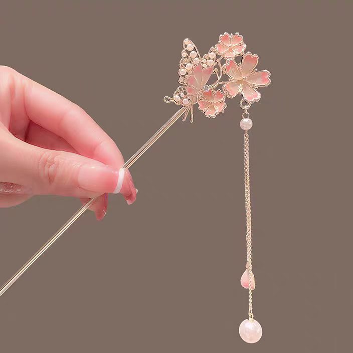 고급스러운 느낌의 사쿠라 머리핀, 한푸 머리핀, 태슬  - Hanbok Hair Pin 리뷰 및 가격