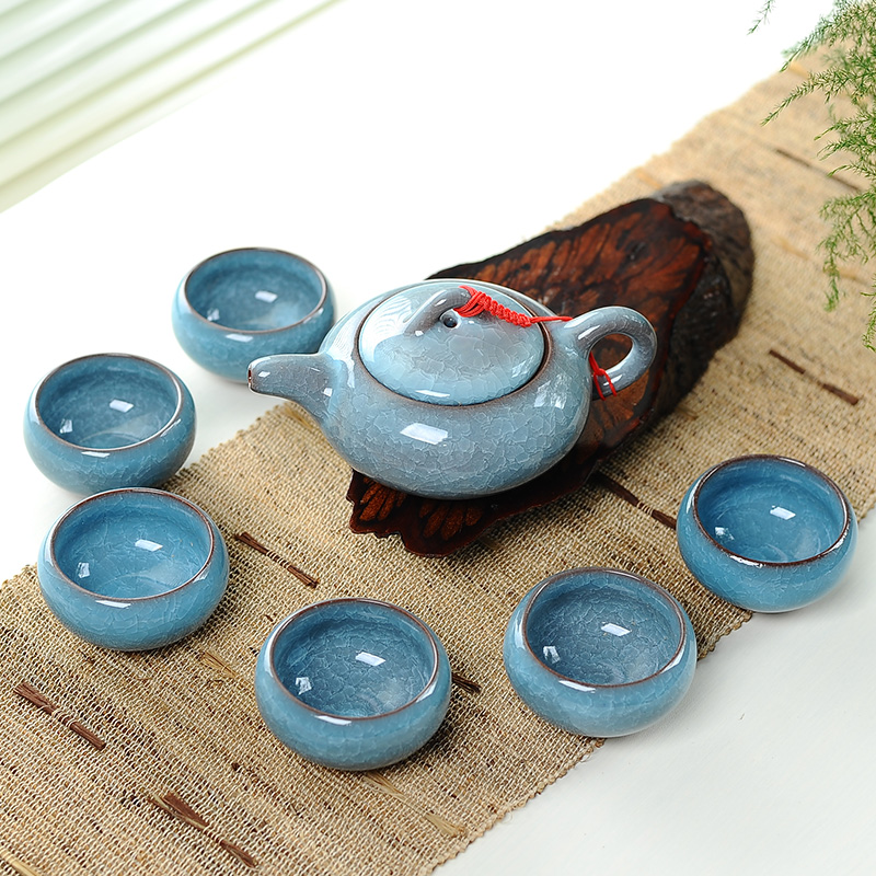 얼음 금이 간 유약 세라믹 쿵푸 차 컵 주전자 거실 장 - Korean Tea Set 리뷰 및 가격