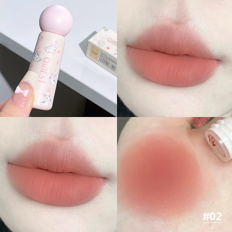 QIBEST 귀여운 벨벳 매트 립 머드 방수 비접착 립 - Lip Tint Korean 리뷰 및 가격