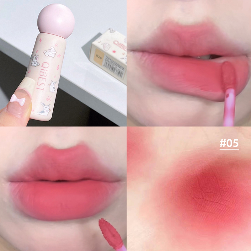 QIBEST 귀여운 벨벳 매트 립 머드 방수 비접착 립 - Lip Tint Korean 리뷰 및 가격
