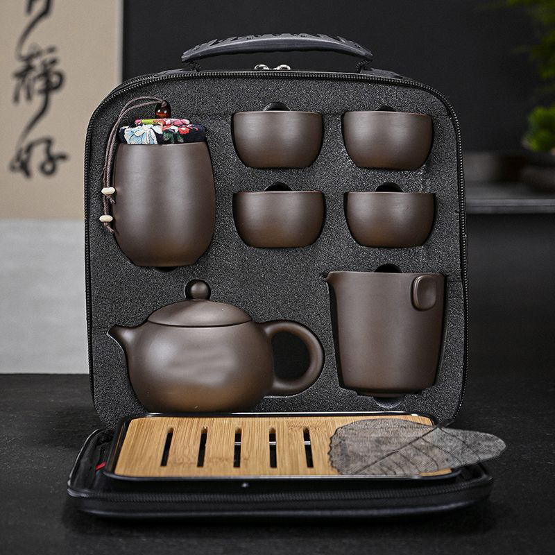 휴대용 도자기 차 세트 중국 전통 쿵푸 차 세트 가방  - Korean Tea Set 리뷰 및 가격