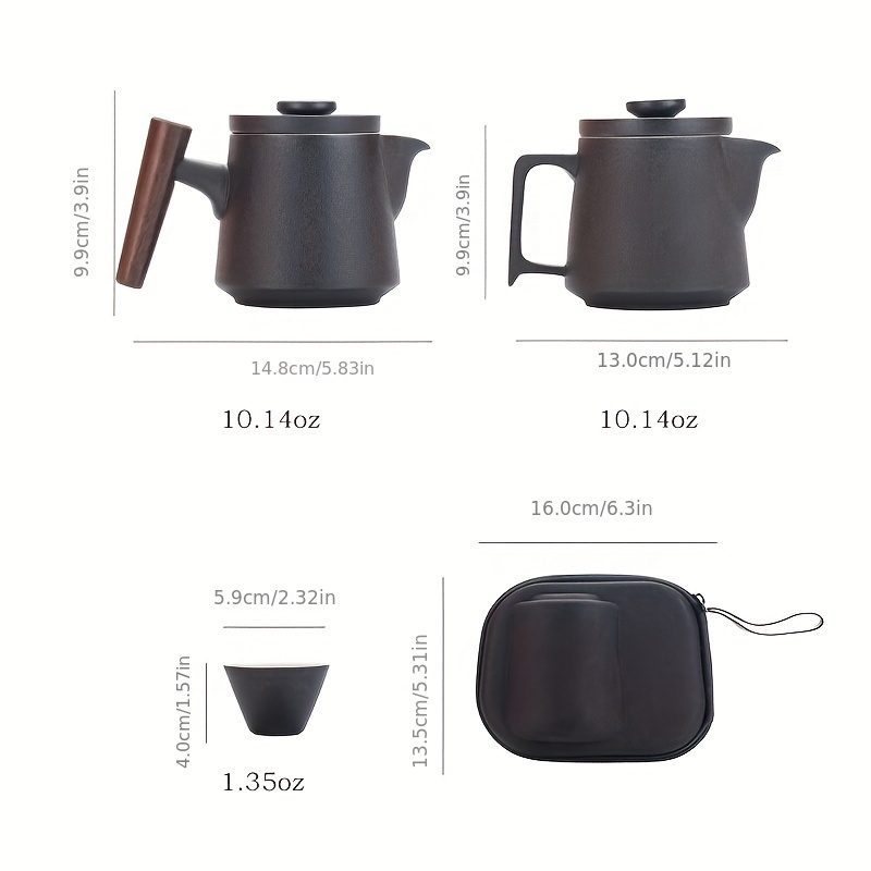 고급 세라믹 3피스 여행용 차 세트 퀵컵 1주전자 2컵 - Korean Tea Set 리뷰 및 가격