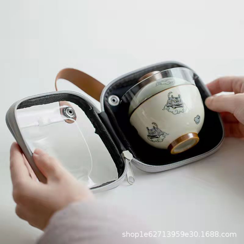 여행용 차 세트, 휴대용 가방, 빠른 컵, 한 냄비,  - Korean Tea Set 리뷰 및 가격