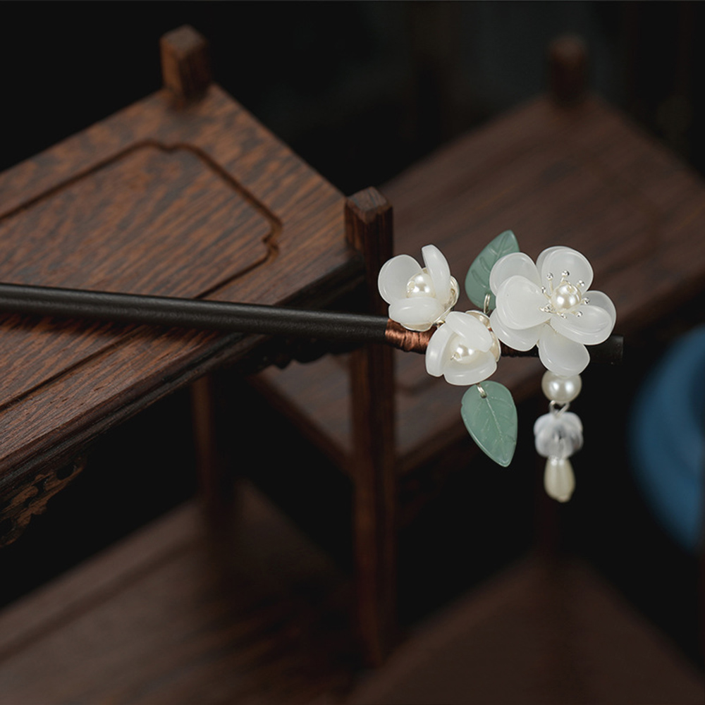 레트로 꽃 머리핀 진주 백단향 Tassek 헤어 스틱  - Hanbok Hair Pin 리뷰 및 가격
